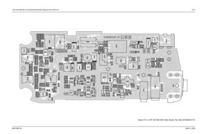 Page 105 UHF 435-480 MHz Circuit Board/Schematic Diagrams and Parts List8-196881096C38March, 2006
Figure 8-14. UHF 435-480 MHz Main Board Top Side (K305E503-01) 