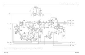 Page 1108-24 UHF 435-480 MHz Circuit Board/Schematic Diagrams and Parts ListMarch, 20066881096C38Figure 8-19. UHF 435-480 MHz Voltage Controlled Oscillator and Synthesizer Schematic Diagram (K305E503-01)
C339
0.001
C343 10u10V(T)
R336
100K
123456789 10 11 12 13 14 15 16
Q323 MB 15A 02
R321
6.8K
R319
10K
Q315
2SC4116GR
Q314
2SA1586GR
R320
6.8k
R318
10K
Q316
UDZ S 7.5B
+C324
10u16V(T)
R316
2.7k
R317
3.3K
+
C323
1u16V(T)
R315
3.3K
R313
100K
TP301
C319
47p
C31847p
C31747p
R314
0
R323
4.7K x 4
R361
22K
R362
22K
R357...