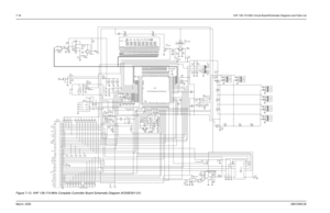 Page 687-18 VHF 136-174 MHz Circuit Board/Schematic Diagrams and Parts ListMarch, 20066881096C38Figure 7-13. VHF 136-174 MHz Complete Controller Board Schematic Diagram (K305E501-01)
R1200
Q1 1 5HL002-Y11
R109330 R108
330
A0
1
A12
A23
Vss4
SDA
5 SCL6 TEST7 Vcc
8 Q114
S-24C16AFJ-01
R127
12.4k
R1286.98KC129
0.01
R11051KR11151K
R11213K R11322K R11443K R115130K
R11618KR117
33KR118
100K
C131
33p
C132
33p
4 OUT11
OUT22INGND3
AB
4 OUT11IN
UP
DOWN
CD
COM01
COM12
COM23
COM34
SEG05
SEG16
SEG27
SEG38
SEG49
SEG510
SEG611...