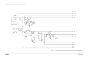 Page 71 VHF 136-174 MHz Circuit Board/Schematic Diagrams and Parts List7-216881096C38March, 2006
Figure 7-16. VHF 136-174 MHz Switches and Battery Schematic Diagram (K305E502-01)
R212
100
Vi n 2
GND 1Vout5
NC 4
CE 3
Q204
XC62HR5002PR
C217 0.1
C218 0.001
Q201
2SB798
R201
10K
R203
4.7K
+
C202
10u6.3V(T)
C201
0.01
+
C203
1u16V(T)
R202
2.2KC204
0.01
C206
0.001
+
C207
10u6.3V(T)
C208 0.01
R209
10
R210
22
C211
0.001
C214 0.001
+
C213
10u6.3V(T)
Q210
2SA1362R211
10K
C212
0.001
Q202
UMW1N
Q203
1SR154-400
C205 0.01...
