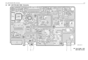 Page 11VHF 1-25W PCB 8486172B06 / Schematics4-13
3.0 VHF 1-25W PCB 8486172B06 / Schematics
VCO-REV-T3
PA-REV-T1 FE-REV-T3
IF-REV-T4
FRAC-T4
CNTL-REV-T6
C0101 C0102 C0104
C0106
C0107
C0131 C0132 C0211
C0212
C0221C0222
C0223
C0224
C0225
C0226
C0227
C0228
C0231
C0232
C 0233
C0234C0235
C0236
C0237
C0241
C0242
C0243
C0244
C0245 C0246
C0251
C0252 C0253C0261
C0262 C0267
C0421 C0441
C 0442
C 0443
C 0445
C 0446
C 0447
C 0448
C 0449
C 0470
C 0471
C 0472
C 0473
C 0474
C 0476
C 0477
C 0478
C0482
C0483
C0484
C0486
C0487...