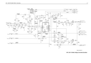 Page 5VHF 1-25W PCB 8486172B04 / Schematics4-7
C3364
18pF L3341
8nH
TXINJ_VHF_VCO_1
5.6pF C33181uH
C3342
3pFL3344VSF
D33621000pF
2.2KC3365 R3314
R3364 NU10C3335
.01uF
R3341
220
5.1pF C3306C3301
15pF
NU
PRESC_VHF_VCO_1VCOBIAS_1 VCTRL_VHF_VCO_1
R3353
100K 35.5nH .01uFC3324
C3341
L3346 1000pF C3337
0.1uF
R3307
220
NUD3341 UMC5N
2 4
13 Q3303
C3346
.01uF 15K R3336 68nH L3331
L3362
68nH C3331
10pF
NU
100nH .022uF
L3318 C3311
L3351
1uH .022uFC33529V3_VHF_VCO_2
33 R3335
C3316
3.3pF
56nH L3361 0 R3308...