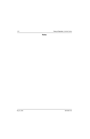 Page 144May 25, 20056881096C74-B
3-78Theory of Operation: Controller Section
Notes 