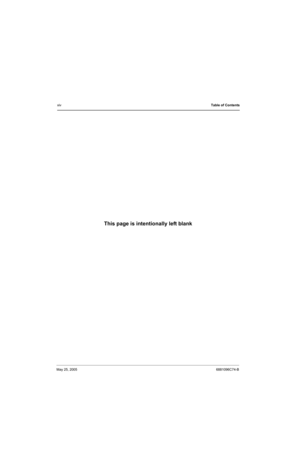 Page 16xivTable of Contents
May 25, 20056881096C74-B
This page is intentionally left blank 