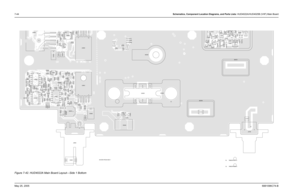 Page 304
7-44Schematics, Component Location Diagrams, and Parts Lists: HUD4022A/HUD4025B (VHF) Main BoardMay 25, 2005 6881096C74-BFigure 7-42. HUD4022A Main Board Layout—Side 1 Bottom
OL      79B02970C81-O
SHOWN FROM SIDE 1
C0001
C0214
C0401
C0406
C0407
C0412
C0413
C0417
C0463
C0464 C0467 C0531
C0532
C0533
C0924
C0952
C0955
C0956
C0957 C0959
C0962
C0963
C0964 C0965 C0966
C0967
C0971 C0972
C0973
C0975 C0976
C0978
C0979 C0980
C0981
C0983
C0984
C0986
C0987
C3255C3256
C3257C3259
C3260
C3264
C3272
C3282
C3284
C3299...