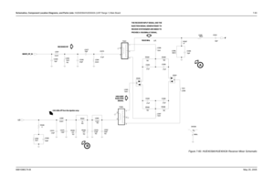 Page 343
Schematics, Component Location Diagrams, and Parts Lists: HUE4039A/HUE4043A (UHF Range 1) Main Board 7-836881096C74-B May 25, 2005
Figure 7-60. HUE4039A/HUE4043A Receiver Mixer Schematic
E
L5380
6.8nH C5379
9.1pF
C5375 3.9pF 470
NU
R5380 NU
R5381
10 L5389
10nH R5387
47
33pF
68nH C5386
L5388
D5381 68nH
L5390
L5381
8.2nH
R5388 0
L5392 12nH C5374
2.4pF R5385
180
C5388 .01uF
180
R5386 .01uF
6.8nH
L5384
180
C5385
3.3nH R5384
NU
L5383 C5383
.01uF
C5382 .01uF
L5385
10nH
6.2pF
C5378 10nH L5387
NU 10nH L5386...