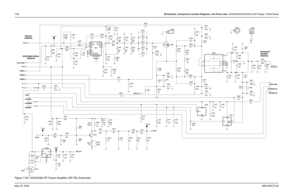 Page 346
7-86Schematics, Component Location Diagrams, and Parts Lists: HUE4039A/HUE4043A (UHF Range 1) Main BoardMay 25, 2005 6881096C74-BFigure 7-63. HUE4039A RF Power Amplifier (RF PA) Schematic
390nHL5502
2.2
R5514
TP5503
30pF
C5545
R5525
1K
51
.01uF
R5516
NU
C5558
C5521
33pF M5502
7.5pF
C5566
Q5503
2.2
R5513
390nH
R5511
L5505
180
R5529 2.2
.033uF
C5503
C5565R5527
.033uF 1K
.01uFC5575
.01uF
C5577
R5574
0 C5546
100pF
C5509
30pF
U5501
C55206pF R5521
1K
0.1uFC5544
C5571 10uF 0.1uF
C5573
C5570
0.1uF
TP5501 C5543...