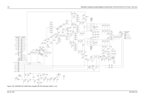 Page 348
7-88Schematics, Component Location Diagrams, and Parts Lists: HUE4039A/HUE4043A (UHF Range 1) Main BoardMay 25, 2005 6881096C74-BFigure 7-65. HUE4043A RF 100W Power Amplifier (RF PA) Schematic (Sheet 1 of 2)
PA_INJ
1TP5510
C5509
6pF
C5508
12pF
C5507
6pF
R5508
150
R5506
150
C5501
220pF
C5500
.033uF
C5504
2.7pF C5502
.033uF
*C5503*
  220pF
C5506
.033uF R5507
L5500
220nH
C5505 10pF C5512
56pF 39
R5500
150 U5500
30C65
1
16
14 11
8
9
10 15RFIN4
5
12 13
17
6
7
2
3
VCNTRL
VD1G2 RFOUT1
RF OUT2 VG1
VG2
NC1GND1...