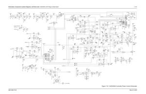 Page 397
Schematics, Component Location Diagrams, and Parts Lists: HUE4040A (UHF Range 2) Main Board 7-1376881096C74-B May 25, 2005
Figure 7-91. HUE4040A Controller Power Control Schematic
S
VTEMP
1%
1%
1%REVERSE_POWER
A+
FORWARD_POWER
1%
1%VCURRENT
1%
1% 1%
1% 1%
1% 1%
9.3V_TX_ REGULATOR
1%
1%
1%1%1%
1%
9.3V REGULATOR
VCONTROL
1%
BATTERY CONNECTOR
1%
Q0955
D
G
*R0911* 12K R0975
10K
U0950
1
ADJ
3
GND
2
ON_OFF
4
VIN 5
VOUT
VCC5VCC5
*R0914*
12K 100
*R0977*
100pF
9.3V_TX VCC3
30K
C0933 VCC3
R0937
0.1uF
C0955
11...