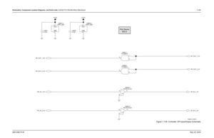 Page 445
Schematics, Component Location Diagrams, and Parts Lists: HUF4017A (700-800 MHz) Main Board 7-1856881096C74-B May 25, 2005
Figure 7-128. Controller VIP Input/Output Schematic
41
2
4
U0605-1
TC7S00FU 1
2
VCC5
TC7S00FUU0601-1
0.1uF
VCC5
0.1uF C0605
C0601 GND
5VCC
U0601-2
PWR_GND
3GND5VCC
8
U0605-2
PWR_GND
3
12
13 11
U0603-3
MC74LCX125
9
10 VIP_IN_1_3V
VIP_IN_2_3V
VIP_IN_1_5V VIP_OUT_1_3V
VIP_OUT_1_5V
VIP_OUT_2_3V
VIP_OUT_2_5V
VIP_IN_2_5V U0603-4
MC74LCX125
MAEPF-27848-O
Part Series
600-2 