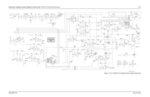 Page 449
Schematics, Component Location Diagrams, and Parts Lists: HUF4017A (700-800 MHz) Main Board 7-1896881096C74-B May 25, 2005
Figure 7-132. HUF4017A Controller Power Supply Schematic
1%
1%
1%1%
1% 1%
1%
9.3V_TX_ REGULATOR
1%
1% 1%
1%
9.3V REGULATOR
1%VTEMP
BATTERY CONNECTOR
1%
N/P
N/P
1%
VCONTROL
1% A+
FORWARD_POWER
REVERSE_POWER
1% VCURRENT
1% R0948
10K
30K
*R0939*
0
*R0936*
R0978
10K
C0959
0.1uF
U0956-2
LMC6484
6
5 7
4
11
VCC3
U0957-1
MC33204
2
3 1
4
11 A+
R0990 C0973
5.1K 1uF
VR0951
5.6V
U0960-2
MC33204...