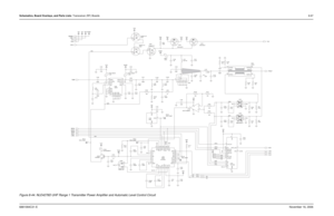 Page 242Schematics, Board Overlays, and Parts Lists: Transceiver (RF) Boards8-676881094C31-ENovember 16, 2006Figure 8-44. NLE4278D UHF Range 1 Transmitter Power Amplifier and Automatic Level Control Circuit
C122
1000pF10K
NC
C N
V3D R127 RAWB+
C107
100pF
.01uF
TXB+C126
4
3 12
5 V3D
2200pF
C12810 LMC7101BIM5XU106 V5A
R117 MUN5111T1
Q101
100
Q108
BCW60BR118
C118
100pF 30K
*R106*
L101
59.71nH
C139
6.8pF .01uFC104B2
PORTB2
100 R120 PORT1
1PORT2
2
A1
PORTA1 A2
PORTA2 B1
PORTB1
47K TXB+
U101
33C23
C112
R1299.1pF...