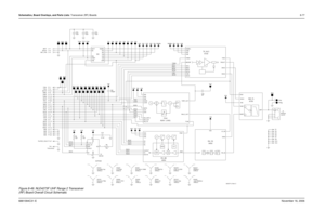 Page 252Schematics, Board Overlays, and Parts Lists: Transceiver (RF) Boards8-776881094C31-ENovember 16, 2006Figure 8-49. NLE4273F UHF Range 2 Transceiver 
(RF) Board Overall Circuit Schematic
SH202
SHIELD LV-FracN
1TP02g 1
V3A
V3B
P1-14V3B J1-1TP8
W12
G6 TP7
P1-19W18
PE
RXIF V3A V3D V5AG1 V5AXB+
CLKOUT
DOUTAFREF
FS PC PD P1-1W4
V3B P1-18
6
EN_CS 1
4
GND
HOLD 7
SI 5SO2
VCC8
3
WPV3D
EEPROMX25160U4 CLK_S P1-21
P1-27 P1-2
SHIELD2nd LO VCO
1 P1-26XB+
SH502 R6
10KV3A
P1-12TP6
W14
P1-25
G5 TP11
10KJ2
Antenna
Launch...