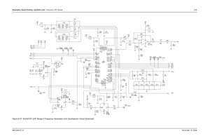 Page 260Schematics, Board Overlays, and Parts Lists: Transceiver (RF) Boards8-856881094C31-ENovember 16, 2006Figure 8-57. NLE4273F UHF Range 2 Frequency Generation Unit (Synthesizer) Circuit Schematic 