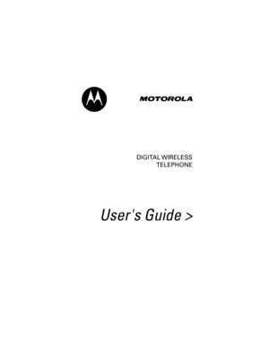 Page 1DIGITAL WIRELESS
TELEPHONE
Users Guide > 