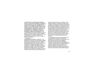 Page 139129
ALLOWANCE NOT EXCEEDING AN AMOUNT
EQUAL TO THE PROPORTIONATE CHARGE TO
THE CUSTOMER FOR THE PERIOD OF SERVICE
DISRUPTION. EXCEPT AS OTHERWISE SET
FORTH IN THE PRECEDING SENTENCE, IN NO
EVENT IS THE COMPANY LIABLE FOR ACTUAL,
CONSEQUENTIAL, INCIDENTAL, SPECIAL OR
OTHER INDIRECT DAMAGES CAUSED BY ITS
NEGLIGENCE OR OTHERWISE, NOR FOR
ECONOMIC LOSS, PERSONAL INJURIES OR
PROPERTY DAMAGES SUSTAINED BY THE
CUSTOMERORANYTHIRDPARTIES.Customer
agrees to indemnify, defend, and hold Company
harmless from any...