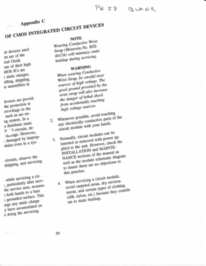 Page 69Fc 
sF I-3uF 
p 
K-
APPendix  C
OF  CMOS NTEGRATBD CIRCUIT 
DEVICES
rit  devices  used
rnt  afe  of 
the
lltlJ,ilJ  *
MOS  lCs 
are
r  static  charges
rdling,  shiPPrng
re  assernblies  rn
levices  are 
Pro.v-ld-
3:iffi:i1: such  as 
are  en-
ns  system
,iffi;HJft
,Oota*  even in 
a 
sYD-
i:,iill;,lff  li,ill
while  servicing  a 
cir-
:  l.,^lrtttv  after 
rnov-
;;litGt  uu *o*tn-
li*n-ttonos  to 
a 
bare
l:::i;ilsurrace  rhis
ll;g*t*t* NOTE
Y#,##ffi#fr WARI{IFIG
when  y**1fffi!ri,,
Y::;:{:f...