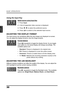 Page 34BASIC OPERATIONS
30
English
Using the Input Key
Select source using Input Key
1Press Input.
2A list of supported video sources is displayed.
3Press  /  to select the preferred source.
4Press  to switch to the selected input source.
ADJUSTING THE DISPLAY FORMAT
The input source can sometimes affect the way images are displayed on-screen. 
You can adjust the display format to view the image properly.
Format Options
Press  repeatedly to toggle the display format. As you toggle 
each option on, the actual...