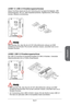 Page 73
Deutsch
De-21

JUSB1~2: USB 2.0 Erweiterungsanschluüsse 
Dieser Anschluss eignet sich für die Verbindung der Hochgeschwindigkeits- USB- Peripheriegeräte, wie z.B. USB Festplattenlaufwerke, Digitalkameras, MP3-Player, Drucker, Modems und ähnliches.
10.NC8.Ground6.USB1+4.USB1-2.VCC
1.VCC
3.USB0-
5.USB0+
7.Ground
9.No Pin
 Wichtig
Bitte beachten Sie, dass Sie die mit VCC (Stromführende Leitung) und GND (Erdleitung) bezeichneten Pins korrekt verbinden müssen, ansonsten kann es zu Schäden kommen.  
JUSB3:...