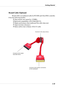 Page 201-13
Getting Started
Round Cable (Optional)
Round cable is an enhanced cable for PCI IDE and Ultra DMA controller.
It has the following benifits:
h Data transfer rate started by 133MB/s
h Backward compatibility (ATA33/66/100/133)
h Higher performance than traditional Flat cable (data rate)
h Improved data robustness
h Better airflow due to thinner ATA/133 cable
Connect to the slave drives.
Connect to the master
hard disk drives.
Connect to the system connectors
on the mainboard. 