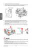 Page 28
Chapter 1
1-14Getting Started

 Important
Confirm that the CPU heatsink has formed a tight seal with the CPU before booting your system.
Whenever the CPU is not installed, always protect the CPU socket pins by covering the socket with the plastic cap.
If you purchased a separate CPU and heatsink/ cooler, Please refer to the documentation in the heatsink/ cooler package for more details about installation.
•
•
• 7. Locate the CPU fan connector on the motherboard.
8.  Place the heatsink on the motherboard...