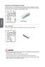 Page 25SATA_EX1: SATA Express Connector 
The SATA Express, a new high performance storage interface, supports to \
connect 1 
SATA Express device with up to 10 Gb/s transfer rate. Connects the SATA \
Express 
device to this 3-in-1 connector by a SATA Express cable.
SATA Express
M2_1: M.2 Port
The M.2 port supports either M.2 SATA 6Gb/s module or M.2 PCIe module.
 Important
•The SATA Express port/ SATA5~6 ports will be unavailable when installing the M.2SATA interface module in the M.2 port. 
•Intel RST does not...