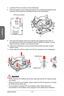 Page 28
Chapter 1
1-14Getting Started

 Important
Confirm that the CPU heatsink has formed a tight seal with the CPU before booting your system.
Whenever the CPU is not installed, always protect the CPU socket pins by covering the socket with the plastic cap.
If you purchased a separate CPU and heatsink/ cooler, Please refer to the documentation in the heatsink/ cooler package for more details about installation.
•
•
• 7. Locate the CPU fan connector on the motherboard.
8.  Place the heatsink on the motherboard...