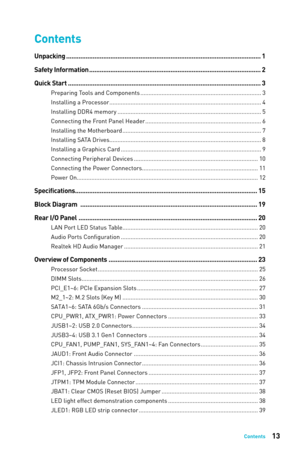 Page 1313Contents
Contents
Unpacking .......................................................................\з.......................................1
Safety Information .......................................................................\з.......................... 2
Quick Start .......................................................................\з...................................... 3
Preparing Tools and Components ........................................................................\к.. 3...