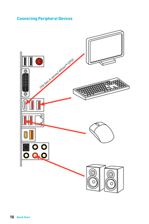 Page 1010Quick Start
Connecting Peripheral Devices
(7th Gen A-series/ Athlon™ CPU) 