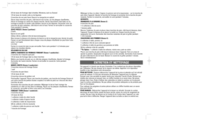 Page 92/3 de tasse de fromage r‰pŽ (cheddar, Monterey Jack ou Suisse)
1/4 de tasse de viande cuite ou de lŽgumes
4 tranches de son pain favori (beurre ou margarine en option) 
Placer deux tranches de pain, c™tŽ beurrŽ vers le bas, sur les plaques chauffantes.
Placer le fromage au centre de chaque tranche. Verser doucement lÕÏuf battu sur le
fromage et ajouter la viande cuite (jambon, bacon) ou les lŽgumes. Surmonter avec les
tranches de pain restantes, c™tŽ beurrŽ vers le haut. Fermer et verrouiller le...