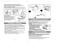 Page 813
14 1. Conecte los tubos de extensi—n, la boquilla para el piso y la manguera.
2. Para conectar la manguera al tanque, alinee la manguera y empœjela dentro de la 
lengŸeta de seguridad. Introduzca la manguera en el tanque hasta que encaje en su 
lugar. Para retirarla, presione las lengŸetas de seguridad de la manguera hacia 
adentro y h‡lela. Vea las figuras 1 y 2 en la p‡gina 14.
3. DespuŽs de haber ensamblado todas las partes, asegœrese que la bolsa y los filtros 
estŽn debidamente instalados. Vea la...