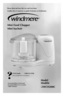Page 1
Please Read and Save this Use and Care Book
Veuillez lire et conserver ce guide d’entretien et d’utilisation
Mini Food Chopper
Mini hachoir
USA/Canada 1-800-231-9786
www.prodprotect.com/applica
Accessories/Parts (USA/Canada)
Accessoires/Pièces (É.-U./Canada) 
1-800-738-0245
Model 
Modèle
❑ WCH200C
® 