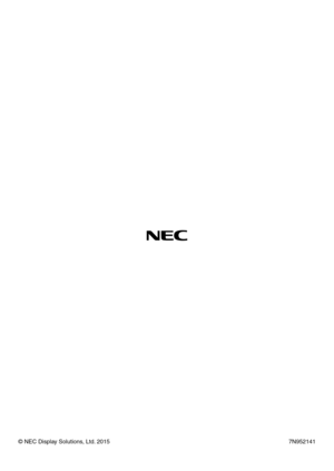 Page 198©	NEC	Display	Solutions,	Ltd.	20157N952141 