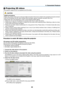 Page 5540
⓫ Projecting 3D videos
This	projector	supports	DLP-Link	glasses	and	3D	emitter.
 CAUTION
Health precautions
Before	use,	please	make	sure	to	read	any	health	precautions	that	may	be	stated	in	the	operating	manuals	enclosed	
with	the	3D	eyewear	and	3D	video	software	(Blu-ray	player,	games,	computer	animation	files,	etc.).
Please	take	note	of	the	following	in	order	to	avoid	adverse	health	effects.
•	 Please	do	not	use	the	3D	eyewear	for	purposes	other	than	to	watch	3D	videos.
•	 Please	keep	a	distance	of...