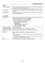 Page 6247
•	NAME
PROJECTOR	NAMEEnter	a	name	for	your	projector	so	that	your	computer	can	identify	the	projector.	A	
projector	name	must	be	16	characters	or	less.	
TIP:	Projector	name	will	not	be	affected	e ven	when	[RESET]	is	done	from	the	men u.
HOST	NAMEEnter	the	hostname	of	the	network	connected	to	the	projector.	A	host	name	must	be	
15	or	less.
DOMAIN	NAMEEnter	the	domain	name	of	the	networ k	connected	to	the	projector.	A	domain	name	
must	be	60	characters	or	less.
•	ALERT	MAIL
ALERT	MAILThis	option	will...