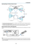 Page 2912
Operating Range for Wireless Remote Control
7	m/276	inch
7	m/276	inchRemote
	control
Remote
	sensor	on	projector	cabinet
7	m/276	inch
7	m/276	inch 30°
30°
30° 30°
15°
30°
30° 30°
15°
30°
•	 The	infrared	signal	operates	by	line-of-sight	up	to	a	distance	of	abov e	meters	and	within	a	60-degree	angle	of	the	
remote	sensor	on	the	projector	cabinet.
•	 The	projector	will	not	respond	if	there	are	objects	between	the	remote	control	and	the	sensor,	or	if	strong	light	falls	
on	the	sensor.	Weak	batteries	will...