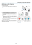 Page 2312
❸ Turning on the Projector
1. Remove the lens cap.
 With the lens cap’s stopper pressed up, pull forward and 
off.
Stopper
2. Press the  (POWER) button on the projector cabinet 
or the POWER ON button on the remote control. 
 The POWER indicator lights blue and the image is projected 
on the screen.
TIP:	
•	 When	the	message	“PROJECTOR	IS	LOCKED!	ENTER	YOUR	
PASSWORD.”	is	displayed,	it	means	that	the	[SECURITY]	
feature	is	turned	on.	(→	page	31)
 After you turn on your projector, ensure that the...