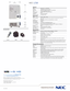 Page 2NEC LT20
NEC 020548
For more information, call 1.800.NEC.INFOor visit www.necvisualsystems.com
NEC is a registered trademark of NEC Corporation.
All other trademarks are the property of their respective owners.
All specifications subject to change without notice.
NEC Solutions (America), Inc.
Visual Systems Division
1250 Arlington Heights Rd., Suite 400Itasca, IL 601431248
5.9”(151 mm)
7.8”(200 mm)
2.9”(56 mm)
remotelamp
LTBPK
OpticalPanelSingle chip 0.7” 12° DDR DMDResolution 1024x768 pixels native up...