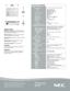 Page 2
0.55” DLP by Texas Instruments with BrilliantColor
NP100: SVGA 800 x 600NP200: XGA 1024 x 768NP100: SXGA 1280 x 1024   NP200: SXGA+ 1400 x 1050NP100: 2000 normalNP200: 2100 normalNP100: 1200:1NP200: 1300:1180W AC3500 hours normal / 4000 hours eco28 to 300 in. / 711 to 7620mm1.9 to 2.13.9 to 39.4 ft. / 1.2 to 12m14° wide / 12.8° tele
1 - 1.1ManualF=2.41 to 2.55mm, f=21.83 to 24mm+/- 40 degrees
NP100: Horizontal 31.35 - 68.7 kHz / Vertical 56 - 85 HzNP200: Horizontal 31.35 - 80 kHz / Vertical 56 - 85...