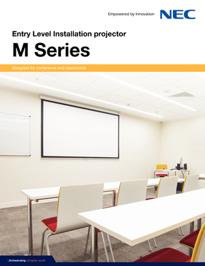Page 1Entry Level Installation projector
M Series 
Designed for conference and classrooms  
