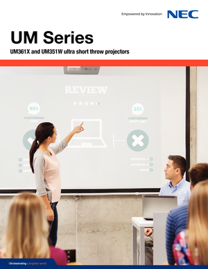 Page 1UM Series
UM361X and UM351W ultra short throw projectors 