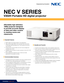 Page 1    Essential Features
• Bright images can be easily viewed in most applications
•  High contrast images (8000:1) from the latest Texas Instruments 
DLP® engine featuring BrilliantColor™ technology with improved 
color accuracy
•  Intuitive remote control provides one-touch source changes and 
complete menu control
•  Integrated RJ45 connection for quick connection to the LAN 10/100 
base-T capability
•  Remote diagnostics enable the user to monitor and make 
adjustments to the projector remotely...