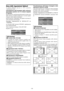 Page 230It-36
Menu delle impostazioni Option4
Nel MENU PRINCIP. impostate su “ON” la funzione
“ADVANCED OSM”.
Cancellazione dell’immagine dello schermo
secondario quando non c’è nessun segnale
d’ingresso
Questa funzione cancella automaticamente la cornice nera
dello schermo secondario quando non c’è nessun segnale
d’ingresso sullo schermo secondario.
Questa funzione è disponibile solo quando selezionate il
modo immagine nell’immagine.
Esempio: Impostazione di “MODALITÀ” su
“TRASPAR.”
In “SUB. PICTURE” nel menu...