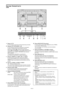 Page 253Ru-10
ид сзади / ыводной щиток
50XM6
A ывод AC IN
 этому выводу подключите прилагаемый шнур питания.
B ыводы EXT SPEAKER L и R
 этим выводам подключите динамики (по желанию).
ледите за правильным подключением полюсов.
!одключите провод 
 (положительный) динамика к
выводу 
 EXT SPEAKER, а провод  (отрицательный)
динамика к выводу 
 EXT SPEAKER обоих каналов
LEFT и RIGHT.
3а информацией обращайтесь к руководству
пользователя, прилагаемого к 6ашим динамикам.
C ыводы VIDEO1, 2, 3 (BNC, RCA, S-Video)...