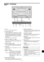 Page 300Sw-9
AAC IN
Anslut den medföljande nätsladden hit.
BEXT SPEAKER L och R
Anslut dina högtalare (extra tillbehör) hit. Se till att
polariteten blir korrekt. Anslut den positiva 
högtalarledningen till uttaget  EXT SPEAKER och
den negativa 
 högtalarledningen till uttaget  EXT
SPEAKER för både LEFT (vänster) och RIGHT
(höger) kanal.
Se bruksanvisningen för dina högtalare.
CVIDEO1, 2, 3 (BNC, RCA, S-Video)
Anslut videobandspelare, DVD-spelare eller
videokameror, etc. hit. VIDEO1 kan användas som
ingång eller...