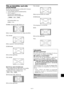 Page 306Sw-15
FULL-format
Bilden töjs horisontellt och vertikalt.
ZOOM-format
Vid mottagning av en wide-bild.
ÄKTA
Bild med äkta upplösning.
FULL
Information
 Stödda upplösningar
Se sid Sw-42 för närmare anvisningar för diverse
VESA-signaler som skärmen också stödjer.
 Inställning av BILDFORMAT
När AV har valts till “BILDFORMAT”, ställs ÄKTA
automatisk in som bildläge, istället för NORMAL.
När en VGA-insignal på 852 (848) bildpunkter
✕ 480 linjer med en vertikal frekvens på 60
Hz och en horisontell på 31,7...
