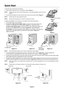 Page 8
English-6
Quick Start
To pull the stand, follow these instructions:
1. Place monitor face down on a non-abrasive surface (Figure 1).
NOTE: Handle with care when monitor facing down, for avoiding damage to the fr\
ont control
buttons.
2. Pull the stand holding the monitor with the other hand until the stand c\
licks ( Figure 2).
NOTE: Handle with care when pulling the stand.
NOTE: Reverse this procedure if you need to re-pack the monitor.
To attach the MultiSync LCD monitor to your system, follow these...