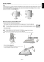 Page 11English
English-9
Remove Monitor Stand for Mounting
To prepare the monitor for alternate mounting purposes:
1. Place hands on each side of the monitor and lift up to the highest position. Remove the cable cover
(Figure S.1).
NOTE:If you have difficulty removing the cable cover, please push the lower opening upward to remove it,
as shown in the figure beside.
2. Disconnect all cables.
3. Place monitor face down on a non-abrasive surface (Figure S.2).
NOTE:Handle with care when monitor facing down, for...