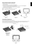 Page 9English
English-7
Figure R.1
Non-abrasive surface
Figure R.2 Figure R.3
Connecting a Flexible Arm
This LCD monitor is designed for use with a flexible arm.
Please use the attached screws (4pcs) as shown in the picture when installing. To meet the safety requirements, the monitor
must be mounted to an arm which guaranties the necessary stability under consideration of the weight of the monitor.
The LCD monitor shall only be used with an approved arm (e.g. GS mark).
Replace screws
Tighten all screws
100 mm...