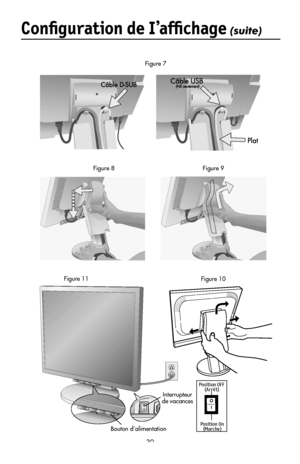 Page 32
30
Figure 11
Figure 9Figure 8
Figure 7
Bouton d’alimentation
Interrupteur de vacances
Conﬁguration de I’afﬁchage (suite)
Position On (Marche)
Position OFF 
(Arrêt)
Figure 10
 